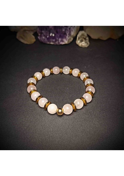 Pembe Kuvars (Aşk) Doğal Taş Bileklik modelleri