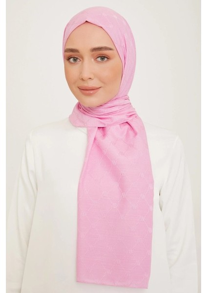 Trend Monogram Şal 1-3199 Pembe