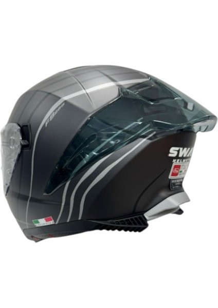 Kapalı Kask Sw 865 Space Siyah Beyaz