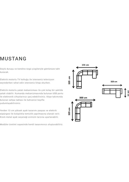 Mustang Relax Köşe Koltuk Takımı