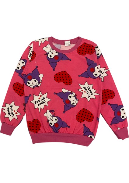 Kız Çocuk Iki Iplik Şardonlu Pembe Kuromi Desenli Uzun Kollu Pijama Takımı fiyatları