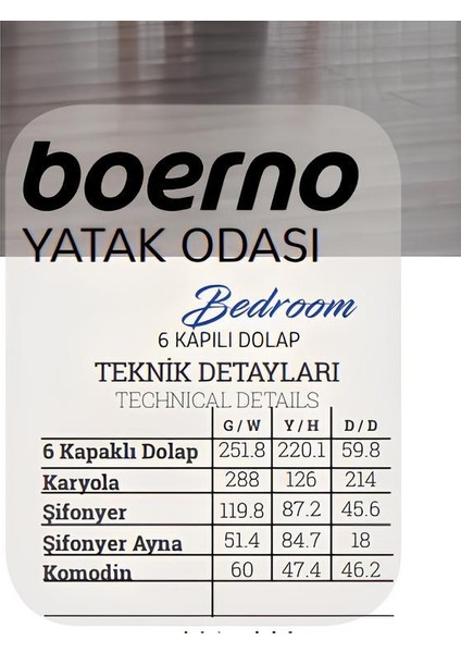 Boerno Yatak Odası Takımı