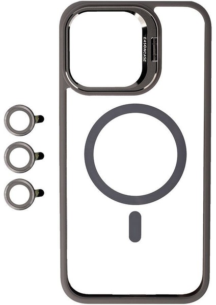 Ip 14 Pro Max - Kılıf Kamera Lens Korumalı Standlı Lensli Kapak