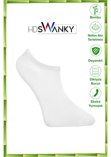 Bambu Erkek Sneaker Dikişsiz Beyaz Görünmez Bilekte Spor Çorap Premium 6'lı Paket fiyatları
