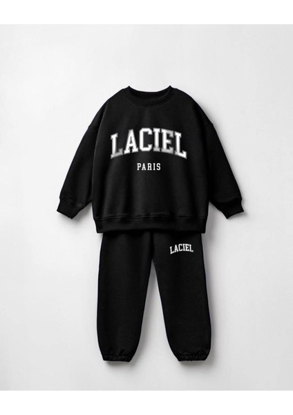 Laciel Sloganlı Unisex 2'li Alt Üst Takım