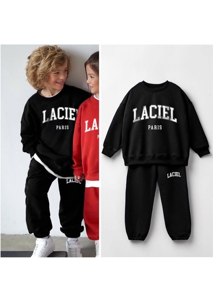 Laciel Sloganlı Unisex 2'li Alt Üst Takım