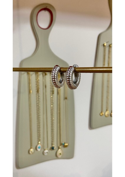 Çelik Çizgili Basic Halka Küpe fiyatları