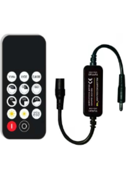 El Kumandası Tek Renkli Uzaktan Kumanda LED Işık Kablosuz Kontrol Can Destekli 9m Dc 5-24V 6A