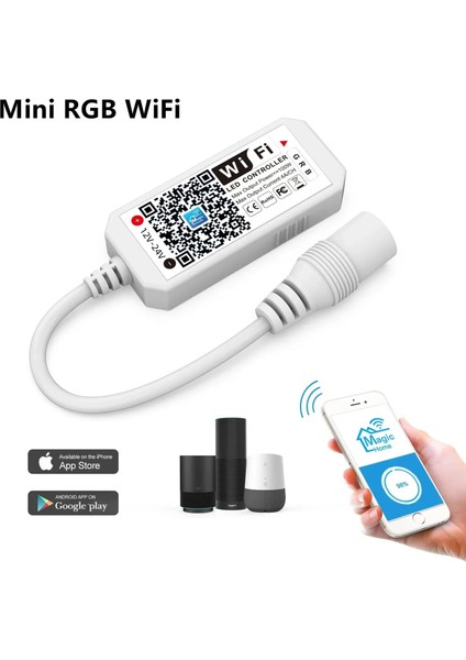 Wifi Rgb LED Kontrol Cihazı Dc 100W 4A 5-24V Magic Home Uzaktan Kumandalı Kontrol App Uygulama Ios/android