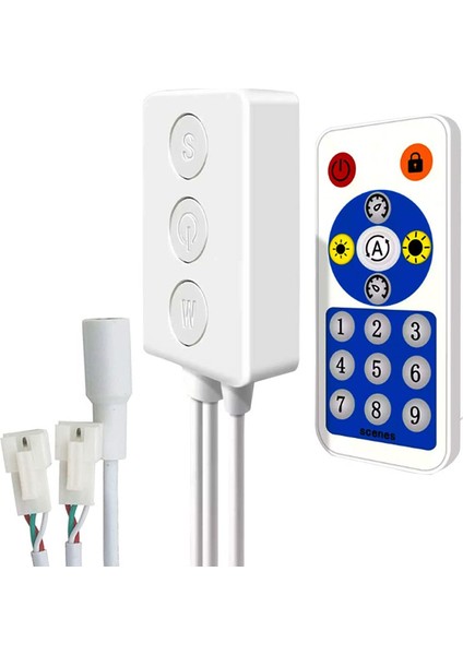 Bluetooth LED Kontrol Cihazı SP601E Kablosuz Bağlantı Uzaktan Kumanda 5-24V Düğme Anahtar Çift ​​bağımsız Çıkış Sinyali