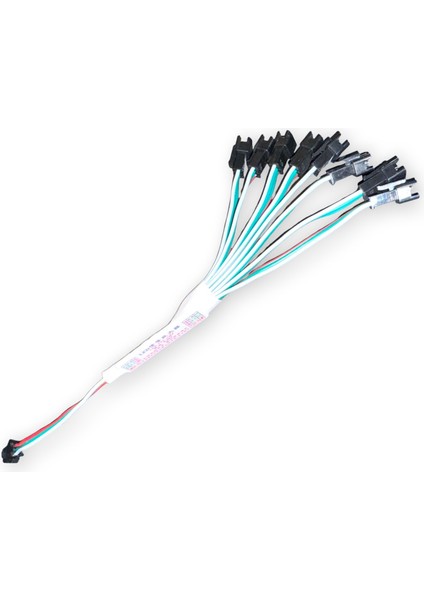 Hazar LED 8'li Pixel Çoklayıcı Amplifier WS2811-WS2812B Piksel Şerit Bağlantı Adaptör Çoğaltıcı Dağıtıcı Birleştirici Kablo 5-24 Volt