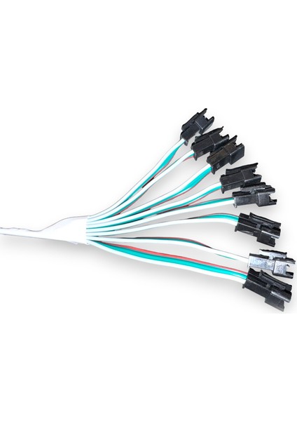 Hazar LED 8'li Pixel Çoklayıcı Amplifier WS2811-WS2812B Piksel Şerit Bağlantı Adaptör Çoğaltıcı Dağıtıcı Birleştirici Kablo 5-24 Volt