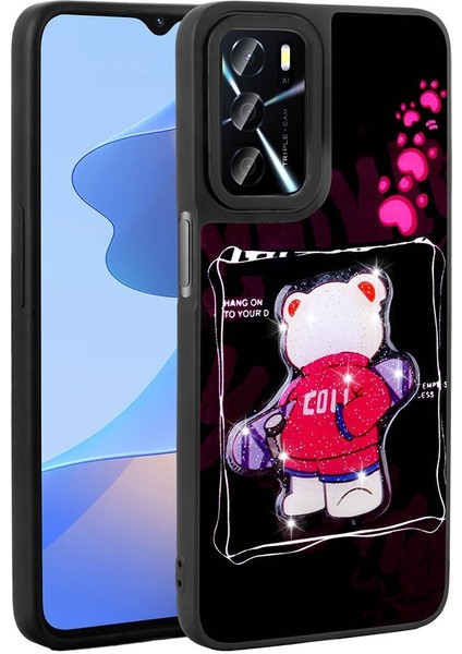 Oppo A16 Case Shining Embossed Amas Silicone Cover With Iconic Figure