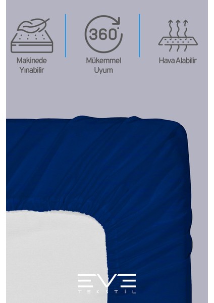 Fitted Yüksek Penye Kumaş Tek Kişilik Lastikli Çarşaf