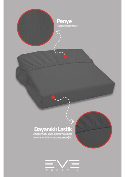 Fitted Yüksek Penye Kumaş Tek Kişilik Lastikli Çarşaf