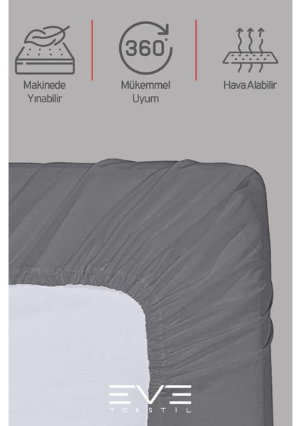 Fitted Yüksek Penye Kumaş Tek Kişilik Lastikli Çarşaf