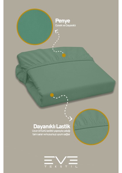 Fitted Yüksek Penye Kumaş Tek Kişilik Lastikli Çarşaf