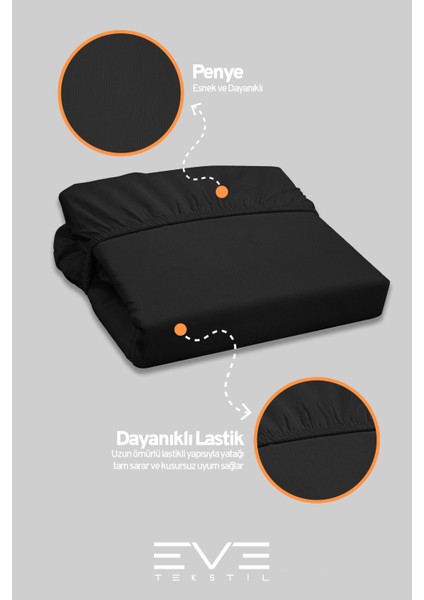 Fitted Yüksek Penye Kumaş Tek Kişilik Lastikli Çarşaf
