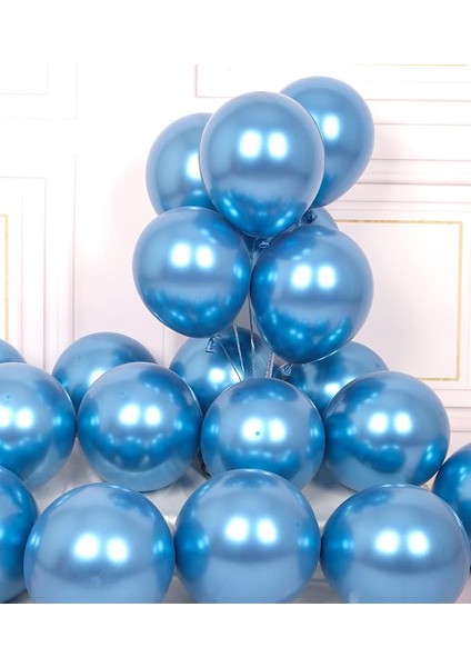 12INC Büyük Boy Aynalı Krom Balon Yüksek Kalite 10 Adet