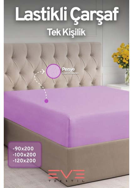 Fitted Yüksek Penye Kumaş Tek Kişilik Lastikli Çarşaf