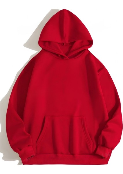 Yeni Sezon Içi Şardonlu 3 Iplik Unisex Kapüşonlu Sweatshirt