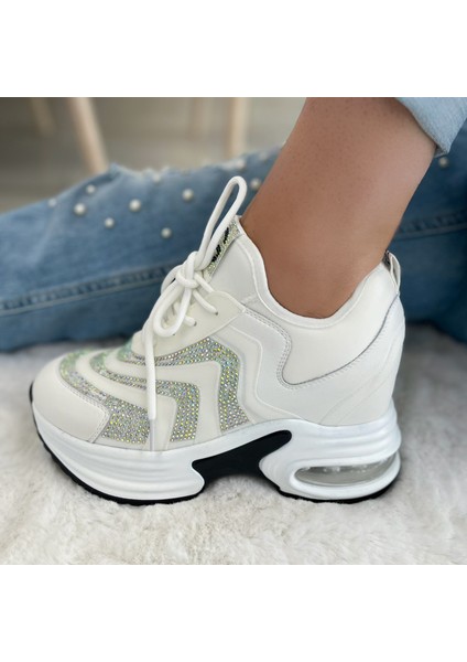 Guja Gizli Topuk Beyaz Sneaker
