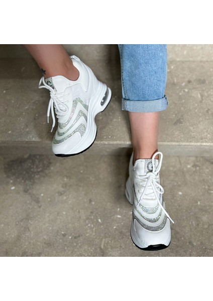Guja Gizli Topuk Beyaz Sneaker