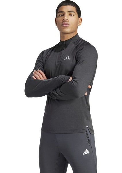 Gym + Bl 1/4 Zip Erkek Siyah Dik Yaka Sweatshirt