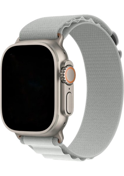 Apple Watch Alpine Bant Kordon (42 Mm/ 44MM/ 45MM/49 Mm/se/ultra Uyumlu) Gri Çizgili