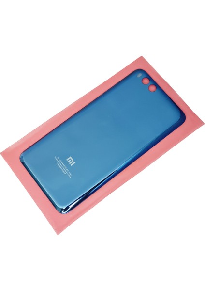 Xiaomi Mi 6 Arka Kapak Batarya Pil Kapağı + Pil (Cam) Mavi