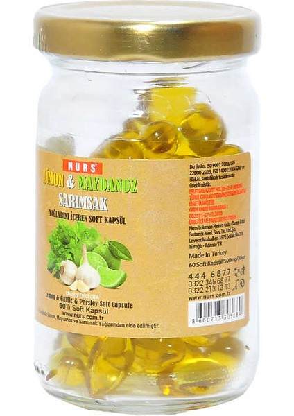 Limon Maydanoz Sarımsak Kürü 60 Kapsül