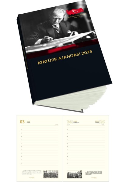 Tekno Trust 2025 Atatürk Ajanda Yıllık Atatürk Ajandası 17X24 cm
