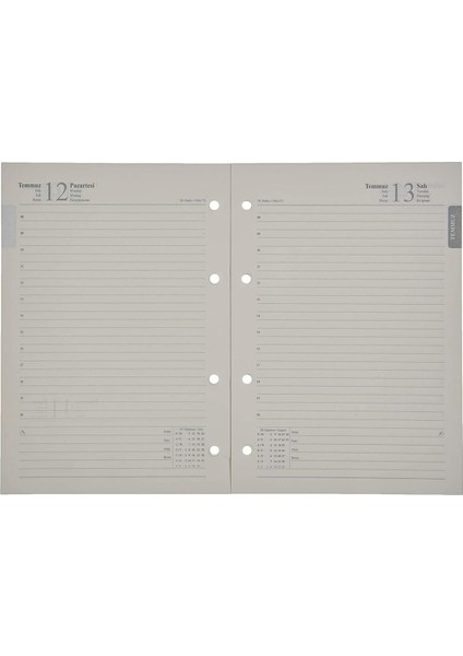 Tekno Trust 2025 Yeni Yıl Organizer Ajanda Yedeği 4 Delikli A5 Tarihli Çizgili Blok Ivory Kağıt 15X21 cm fırsatları