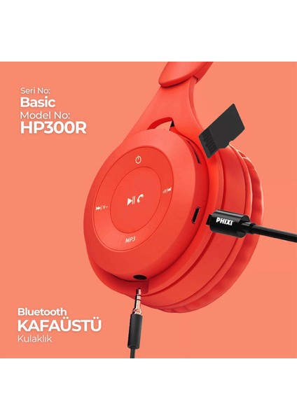 Kablosuz Kafaüstü Kulaklık Bluetooth Wireless 5.0V Mikrofonlu Hd Ses