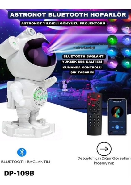 Astranot Projektör Gece Lambası Hoparlör Speaker