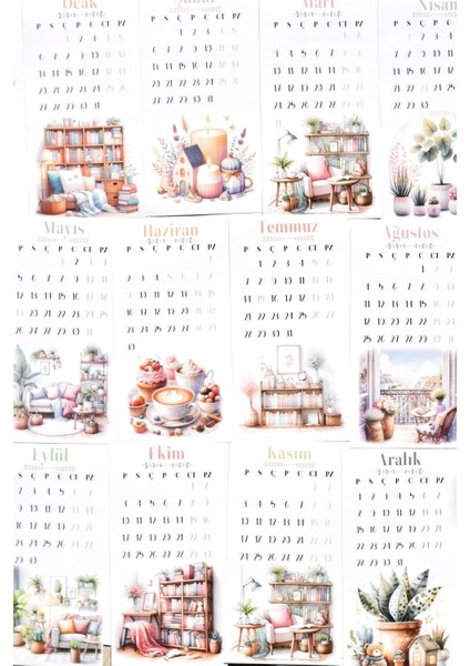 Tekno Trust 2025 Takvim Sticker *8 × 16 cm * / Ajanda, Planner, Scrapbook