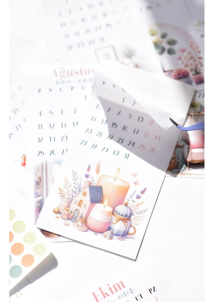 Tekno Trust 2025 Takvim Sticker *8 × 16 cm * / Ajanda, Planner, Scrapbook