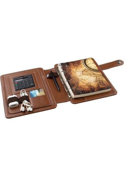 Tekno Trust 2025 Yeni Yıl Organizer Ajanda Telefon Kılıflı Tarihli Çizgili 4 Halkalı Vegan Deri 20X26 Cm. fiyatları