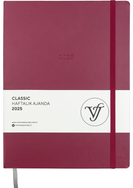 Tekno Trust Classic 2025 Haftalık Ajanda A4 (19X25CM) Sert Kapak Ivory 100 Gr.