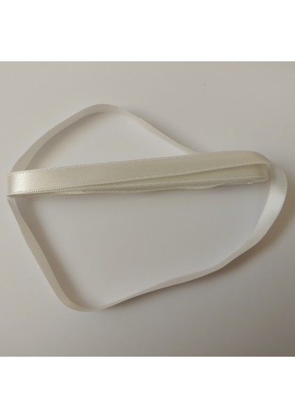 1 cm Krem Rengi 10 metre Saten Kurdela
