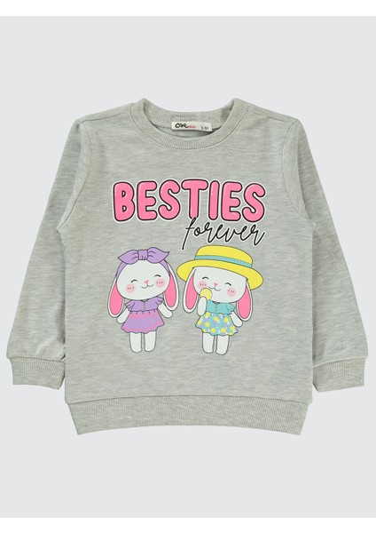 Kız Çocuk Sweatshirt 2-5 Yaş Karmelanj