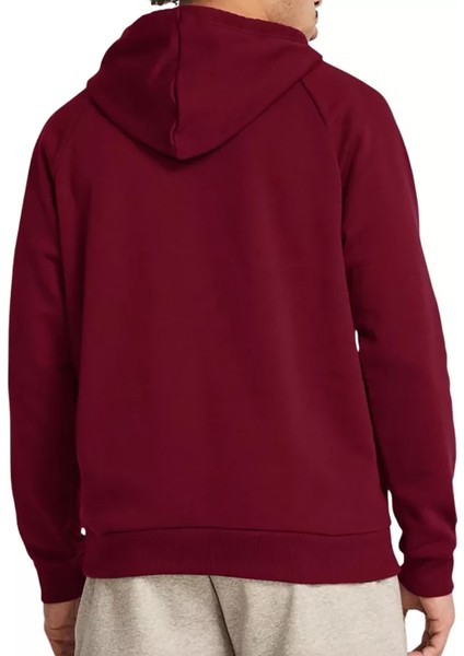 Bordo Erkek Kapüşon Normal Düz Sweatshirt 1379757-625 Ua Rival Fleece Hoodie fiyatları