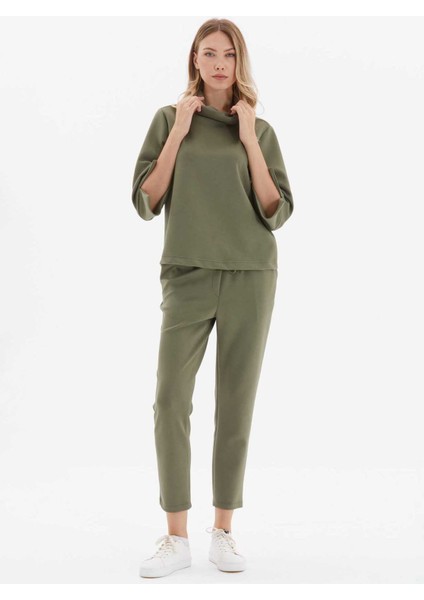 Normal Bel Standart Haki Kadın Pantolon 24KSL5305 fiyatları
