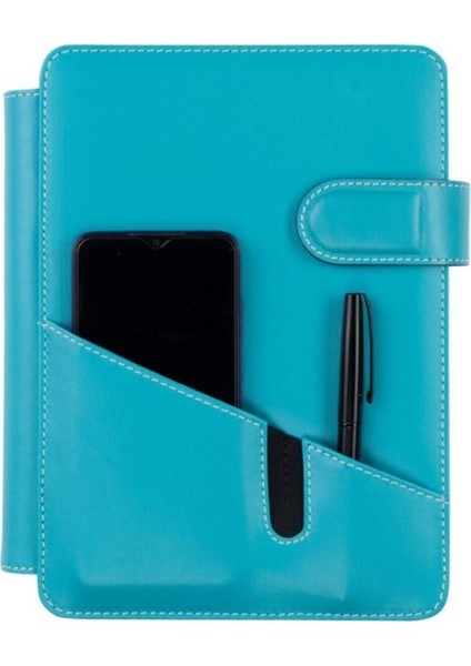 Tekno Trust 2025 Yeni Yıl Organizer Ajanda Telefon Kılıflı Tarihli Çizgili 4 Halkalı Vegan Deri 20X26 Cm.