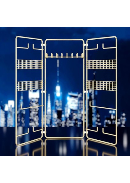 Takı Aksesuar Standı Dekoratif Organizer Gold EG210