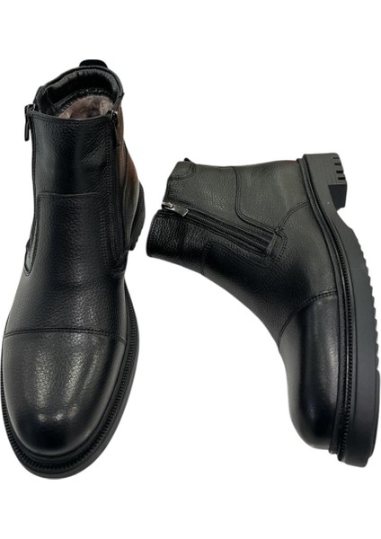 23 05 110M 25992 Deri Klasik Kürklü Bot Siyah fırsatları