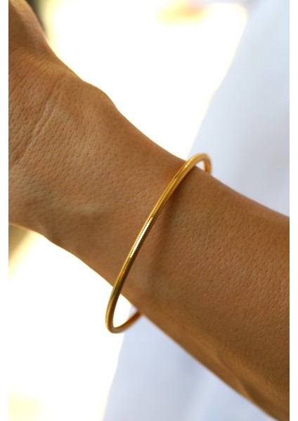 14 Ayar Altın İçi Boş Işıltılı Ajda Bilezik fiyatları