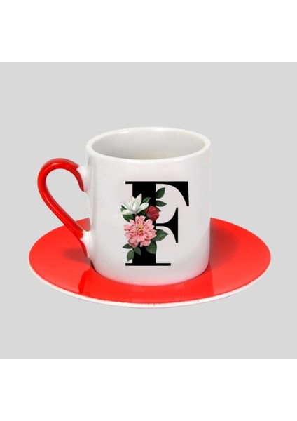 Kişiyi Özel Harfli Türk Kahvesi Fincanı Ls6