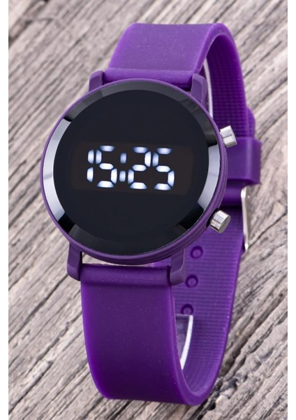 Mor Renk Silikon Kordonlu Şık Tasarım Dijital LED Kadın Genç Kız Kol Saati ST-304314 fiyatları