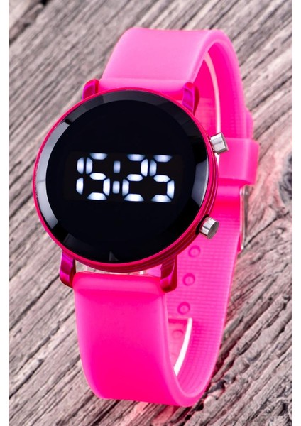 Fuşya Renk Kız Çocuk Saati LED Watch Hediye Bileklik Kol Saat ST-304313 modelleri